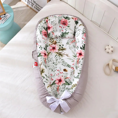 Berceau Bébé - NidPortableBébé™ - Fleurs - Câlin et Berceau