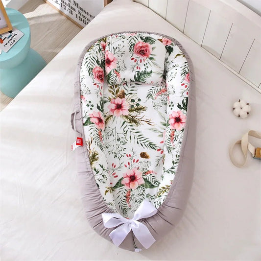 Berceau Bébé - NidPortableBébé™ - Fleurs - Câlin et Berceau