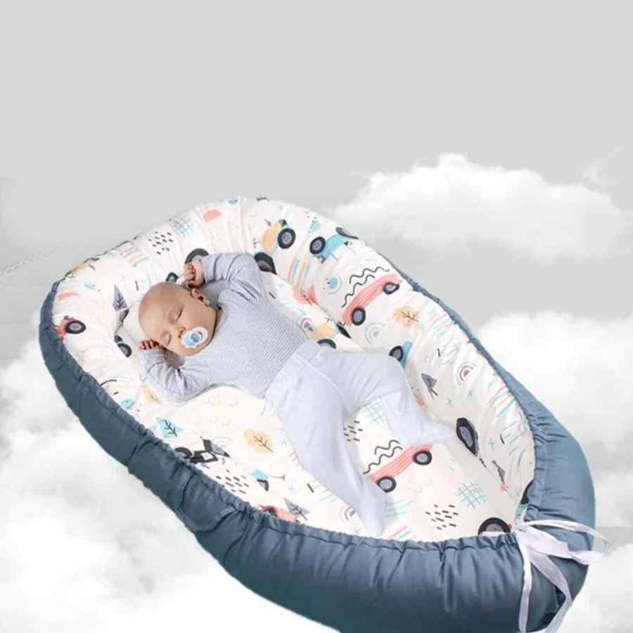 Berceau Bébé - NidPortableBébé™ - Voiture Bleue - Câlin et Berceau