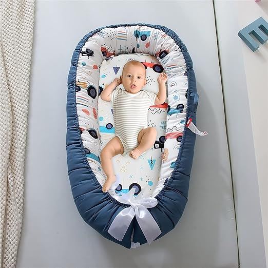 Berceau Bébé - NidPortableBébé™ - Voiture Bleue - Câlin et Berceau