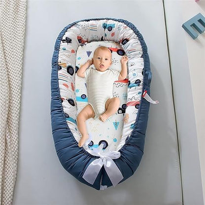 Berceau Bébé - NidPortableBébé™ - Voiture Bleue - Câlin et Berceau