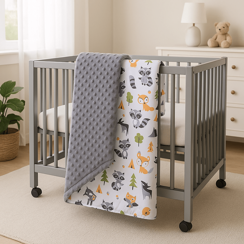 Couverture bébé | Câlinou™ - Raton - laveur - Câlin et Berceau