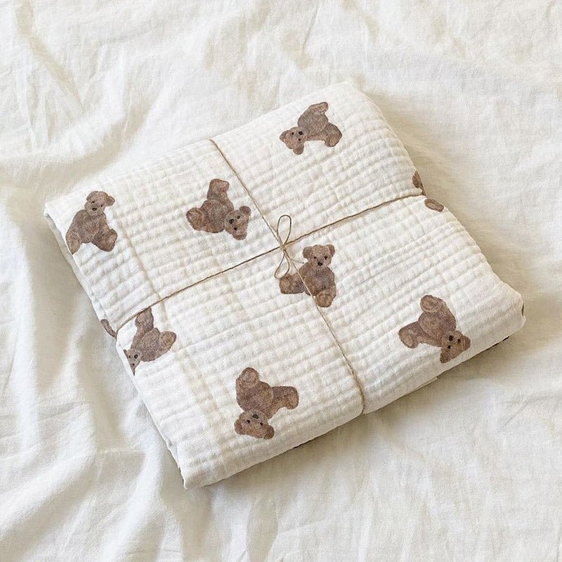 Couverture bebe muselene ourson plier