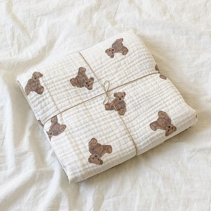 Couverture bebe muselene ourson plier