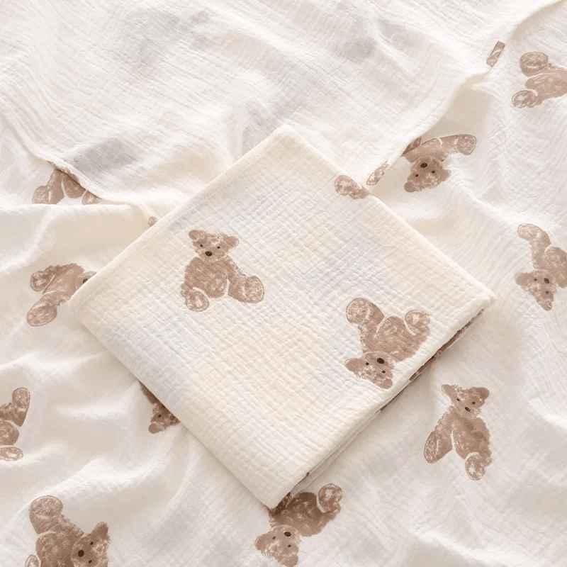 Couverture bebe muselene ourson