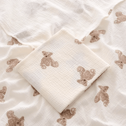 Couverture bebe muselene ourson