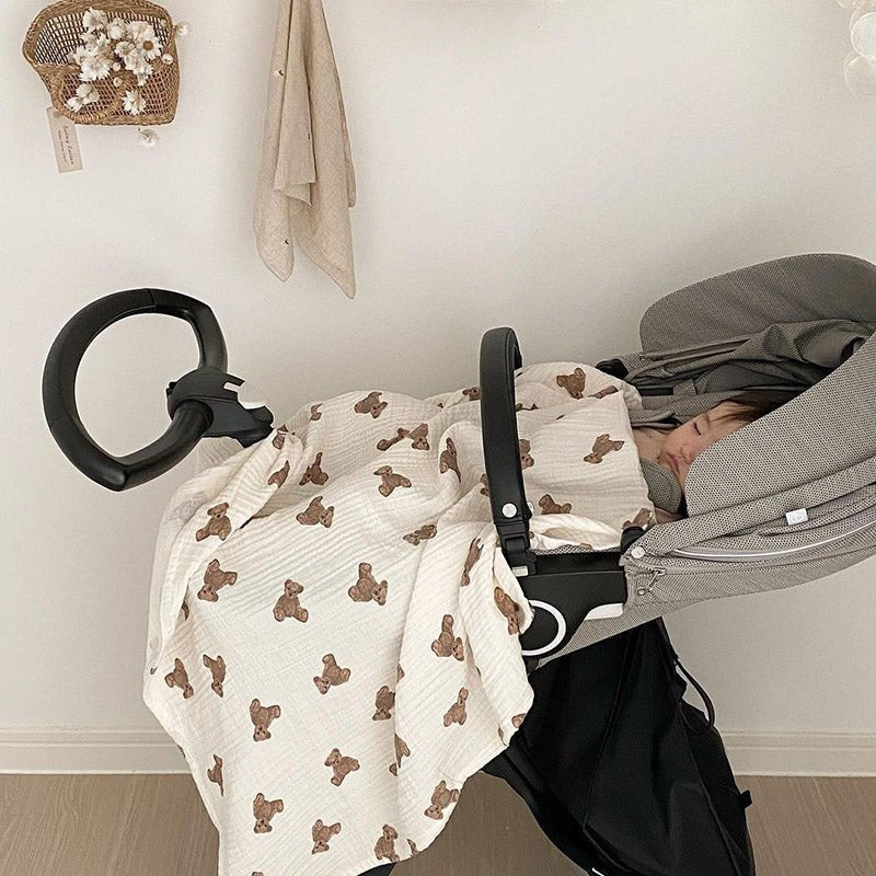 Couverture bebe ourson carosse
