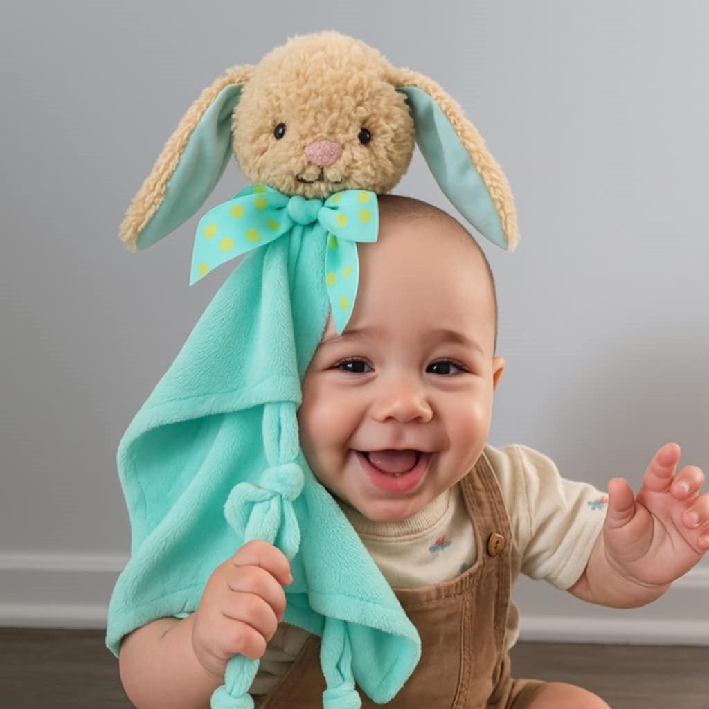 doudou bebe lapin bleu garcon