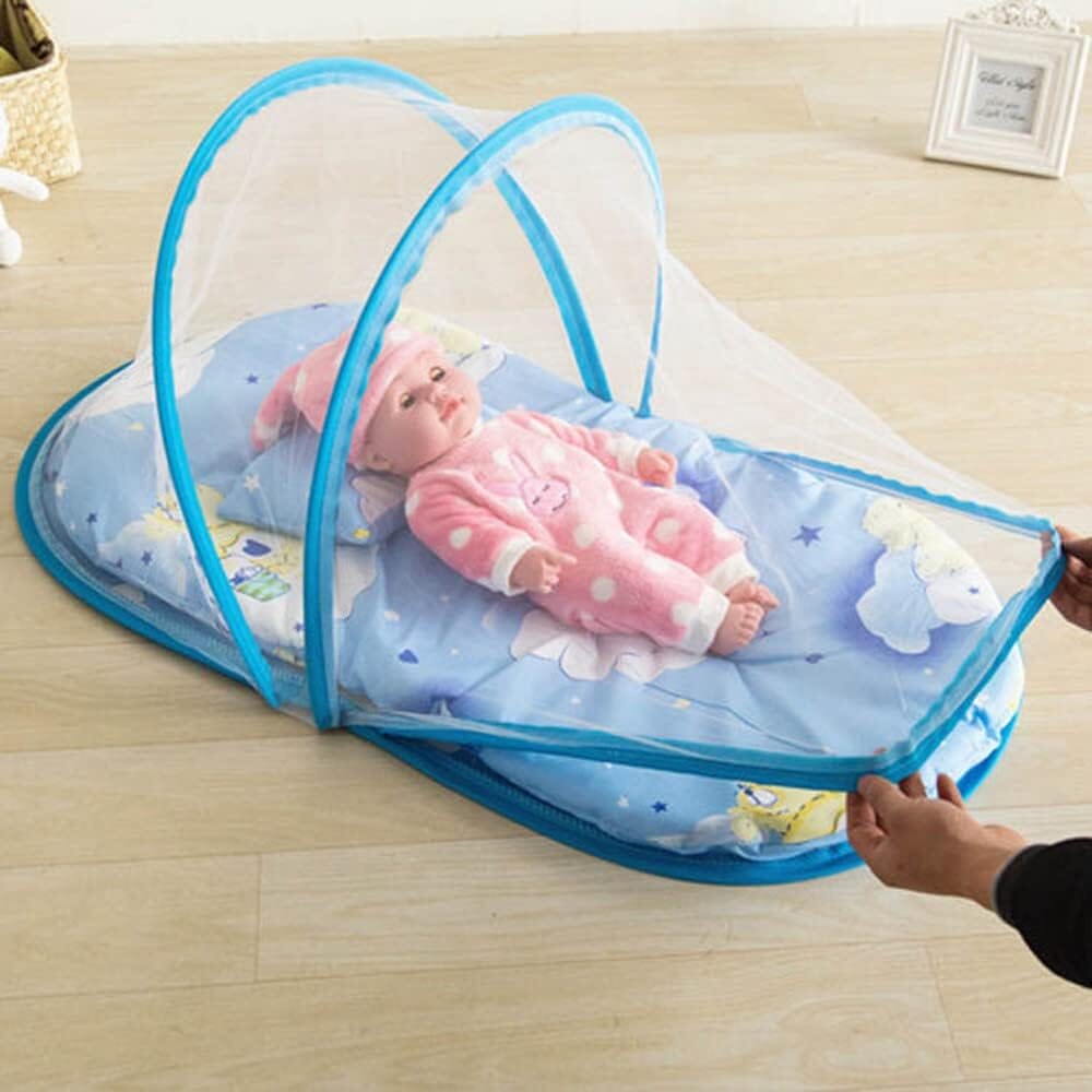 Moustiquaire Lit Bébé - SleepNest™ - Bleu - Câlin et Berceau