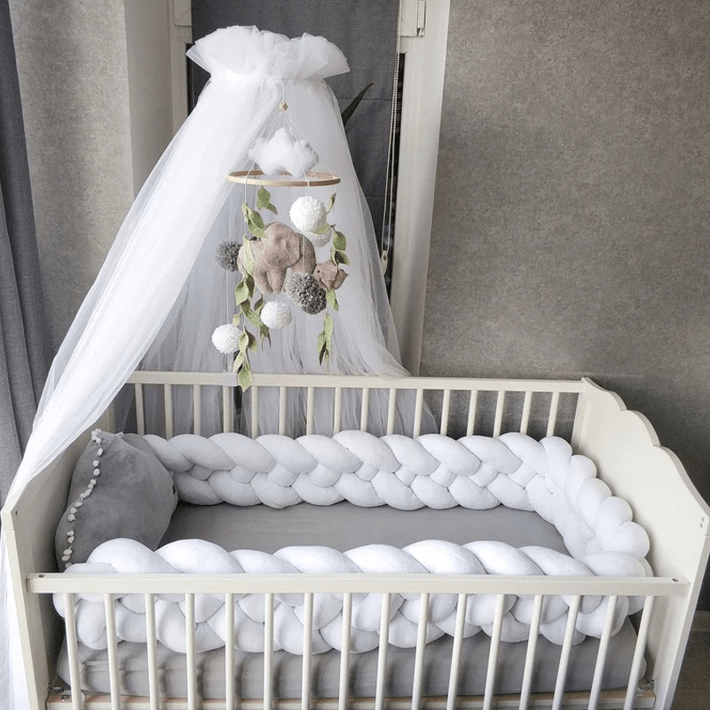 Tresse de lit bébé | Cocotresse ™ - Blanc - Câlin et Berceau