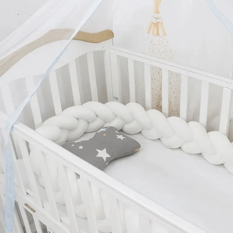 Tresse de lit bébé | Cocotresse ™ - Blanc - Câlin et Berceau