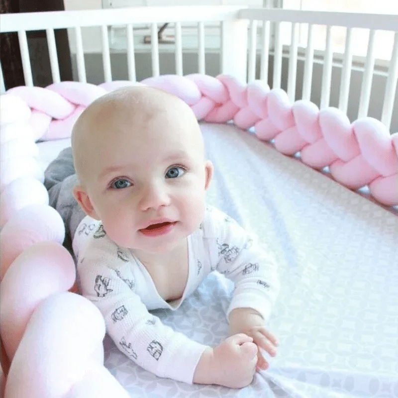 Tresse de lit bébé | Cocotresse ™ - Bleu 3 Couleurs - Câlin et Berceau
