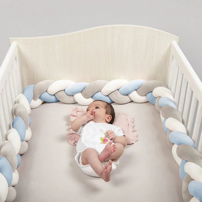 Tresse de lit bébé | Cocotresse ™ - Bleu 3 Couleurs - Câlin et Berceau