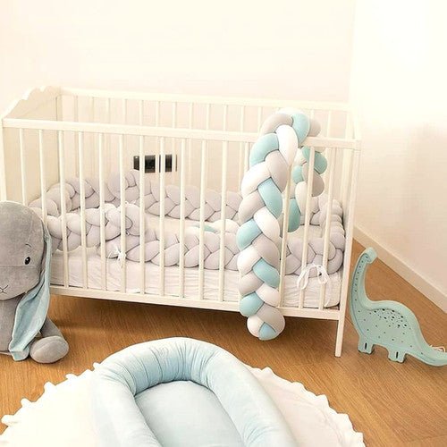 Tresse de lit bébé | Cocotresse ™ - Bleu 3 Couleurs - Câlin et Berceau