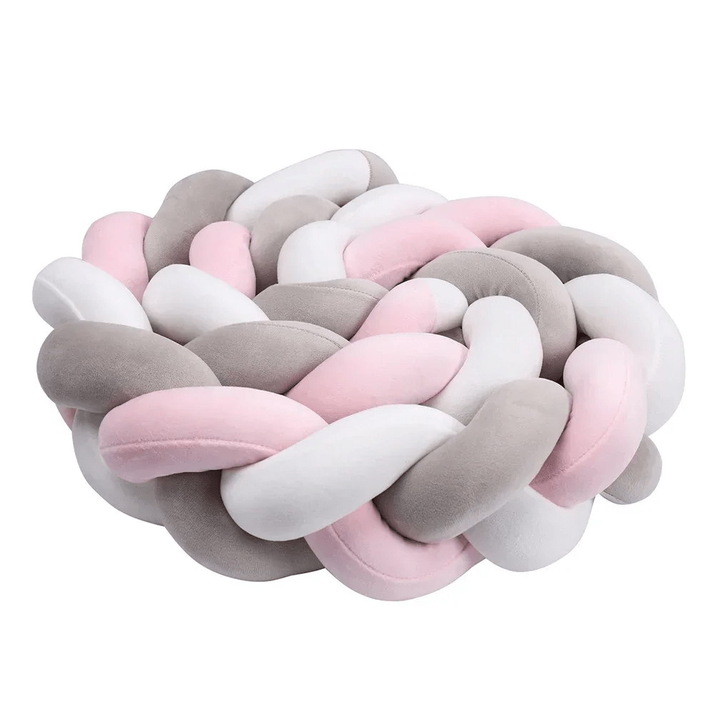 Tresse de lit bébé | Cocotresse ™ - Rose 3 Couleurs - Câlin et Berceau